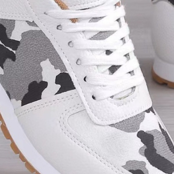 White Tie and Fly Printed Sneakers - Picture 2 of 7